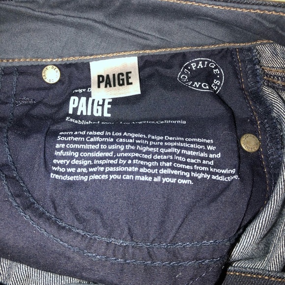 PAIGE Premium Denim Skyline Low Rise Skinny Jean Twilight Dark Wash Size 26 - Picture 9 of 12
